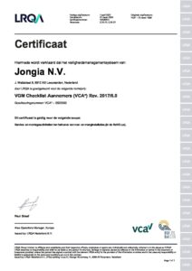 VCA certificaa