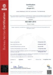 ISO 9001 Certificate in 2015