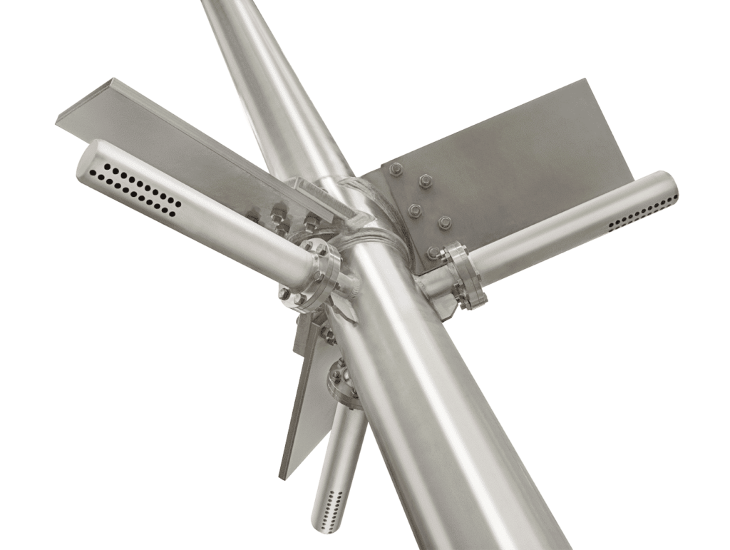 Mengelementengas-inducerende mixer