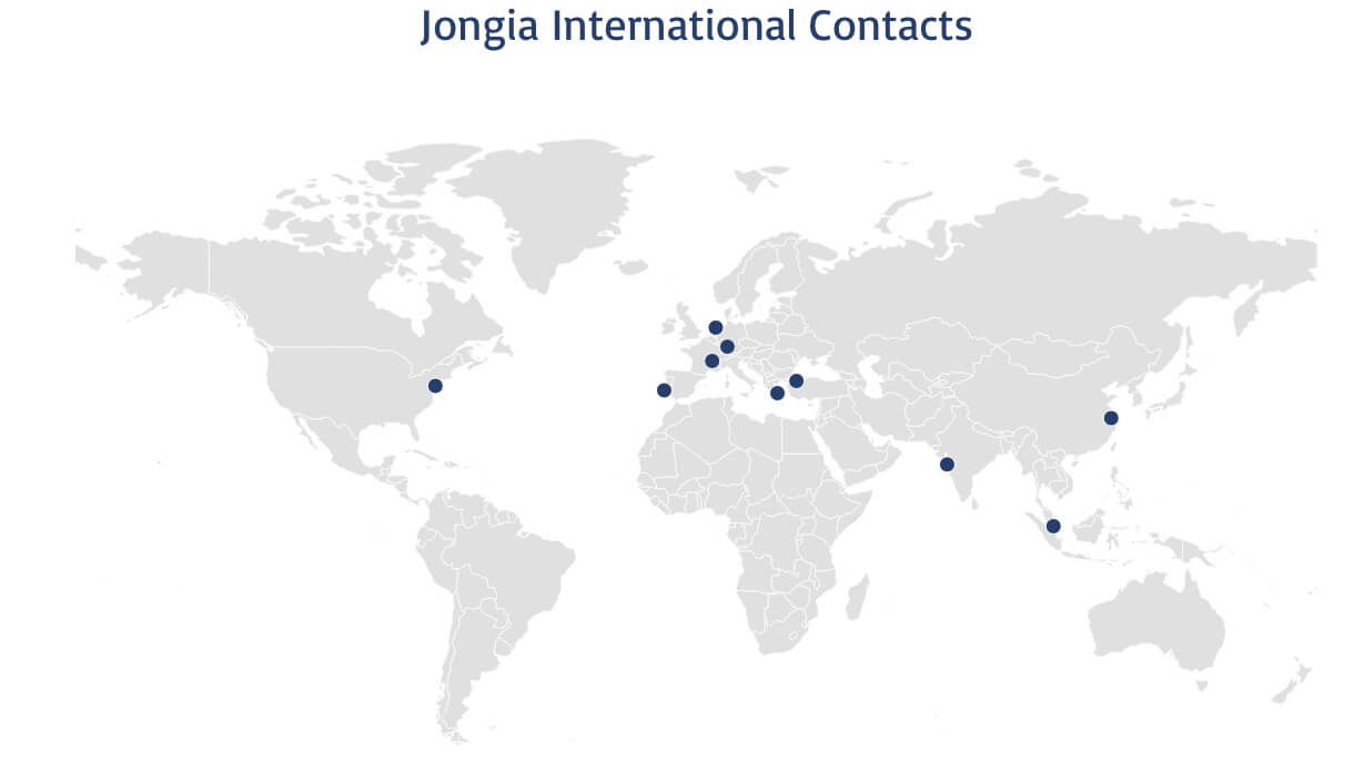 Jongia International Offices and Representatives