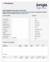 Questionnaire Jongia agitator request